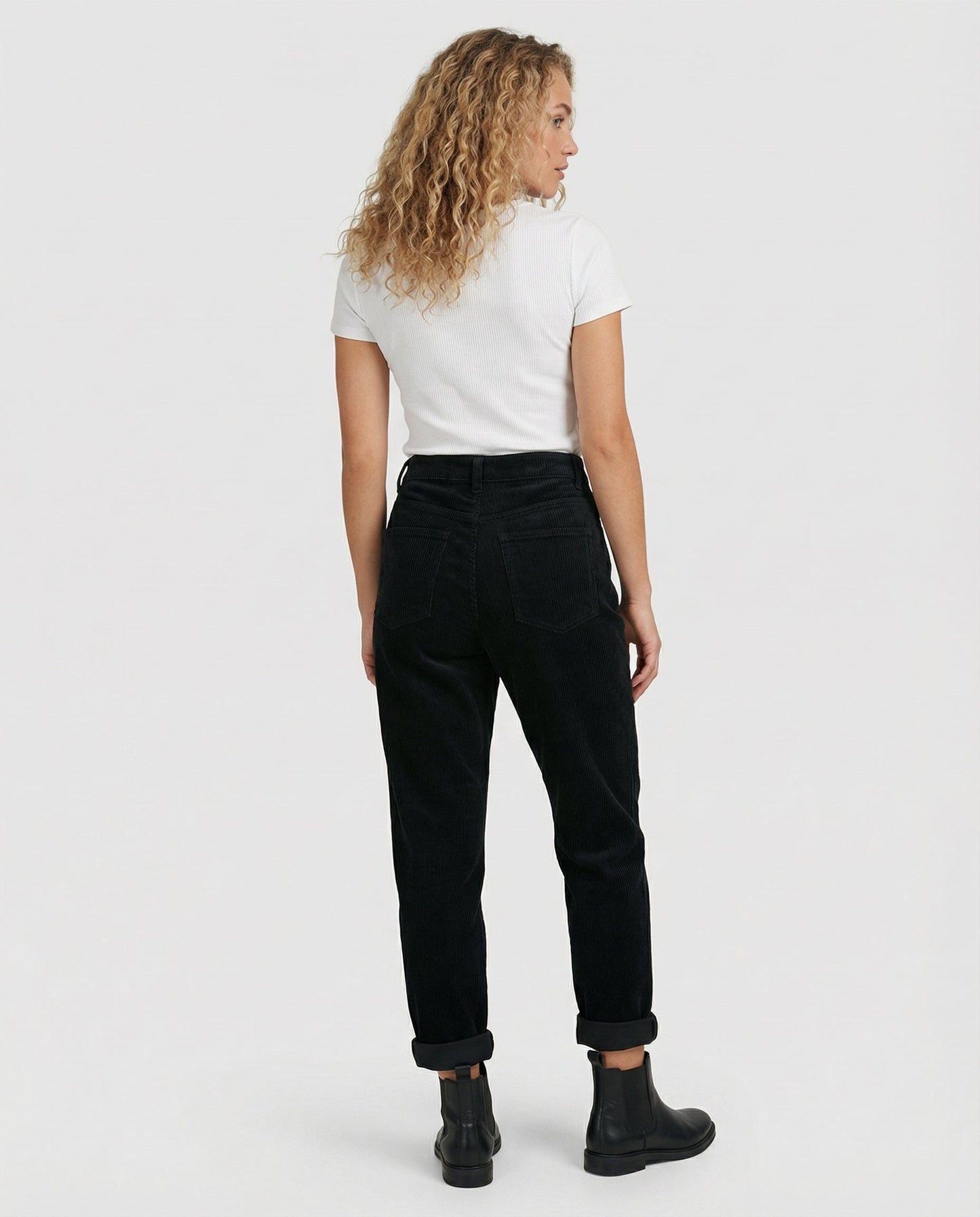 Avarylane | Cord Pants for Women | Elastic Waist and Loose Fit