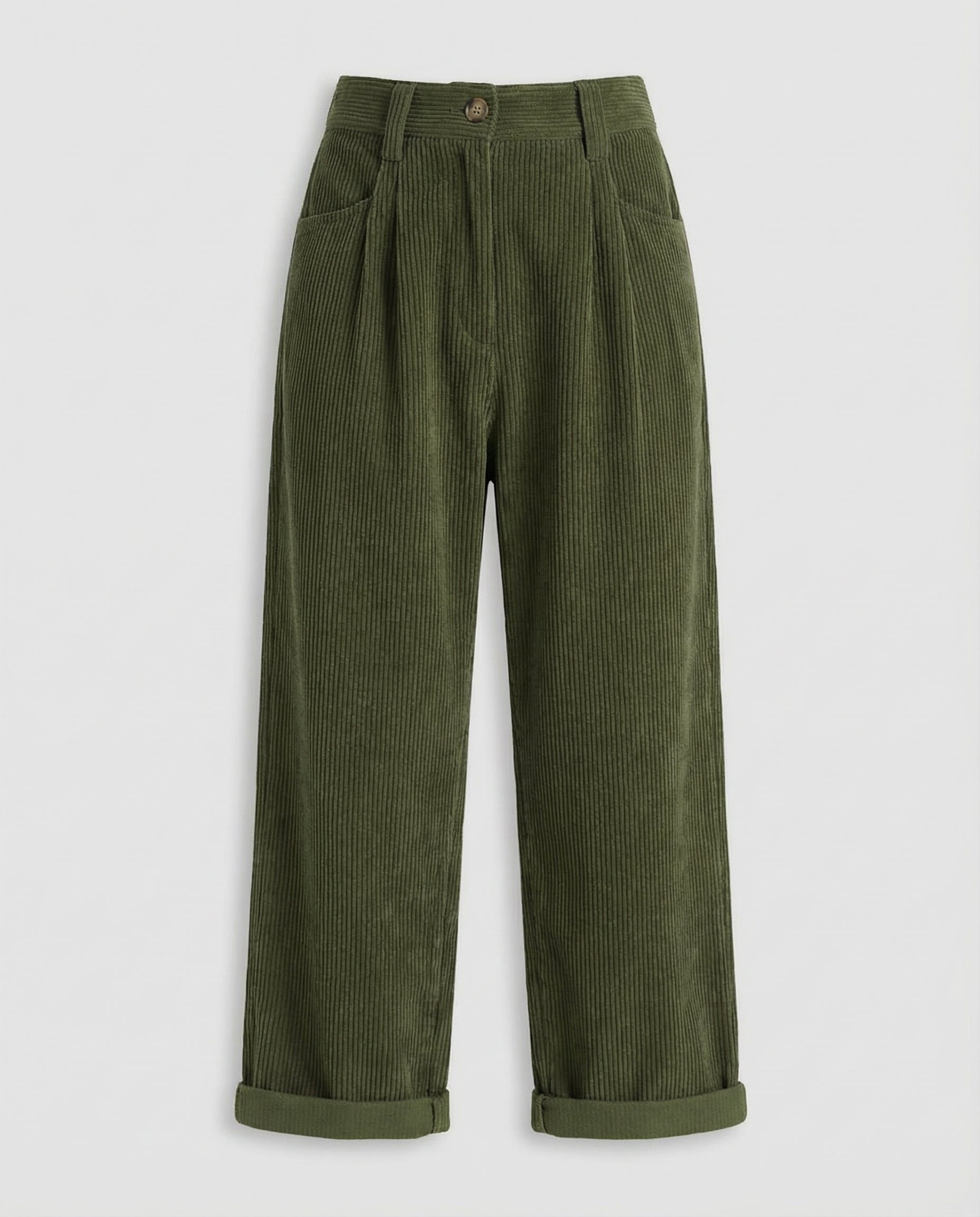 Avarylane | Cord Pants for Women | Elastic Waist and Loose Fit