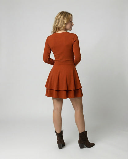 Avarylane | Wrap Dress for Women | V-neck with Ruffle Skirt