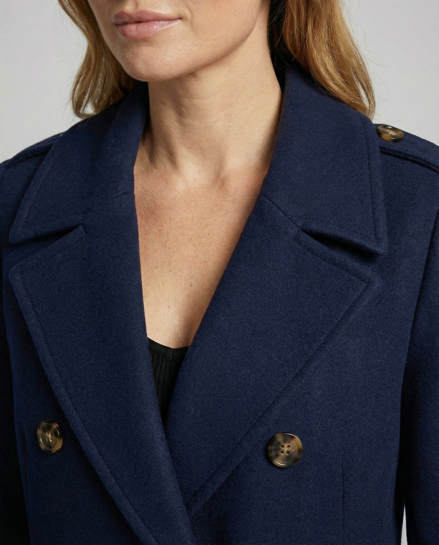 Avarylane | Wool coat for Women | Double-breasted Design with High Collar