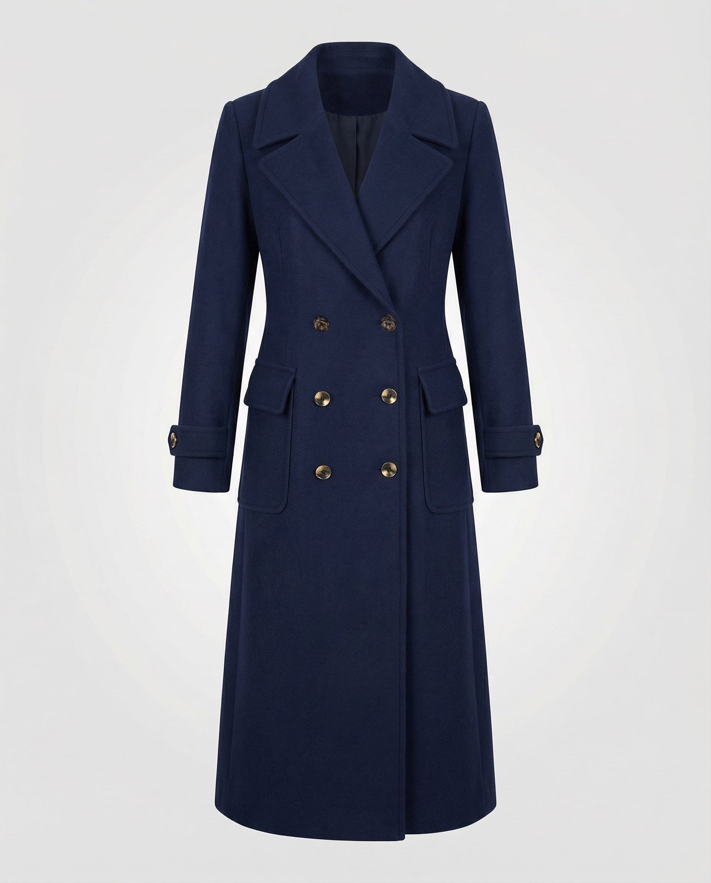 Avarylane | Wool coat for Women | Double-breasted Design with High Collar