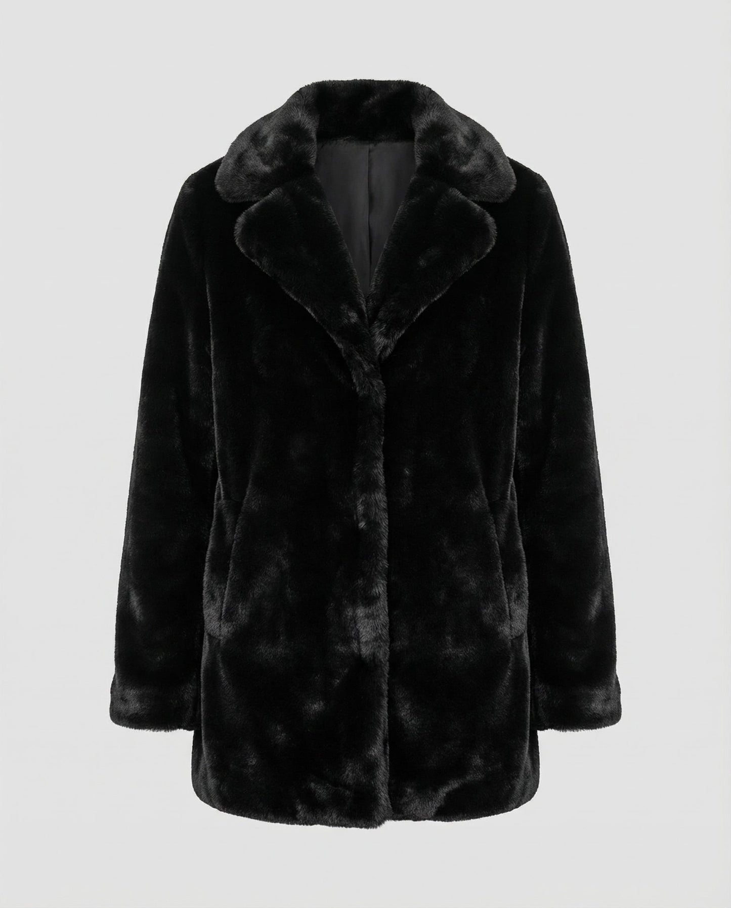 Avarylane | Faux Fur Winter Jacket for Women | Soft Warmth and Elegant Design Black