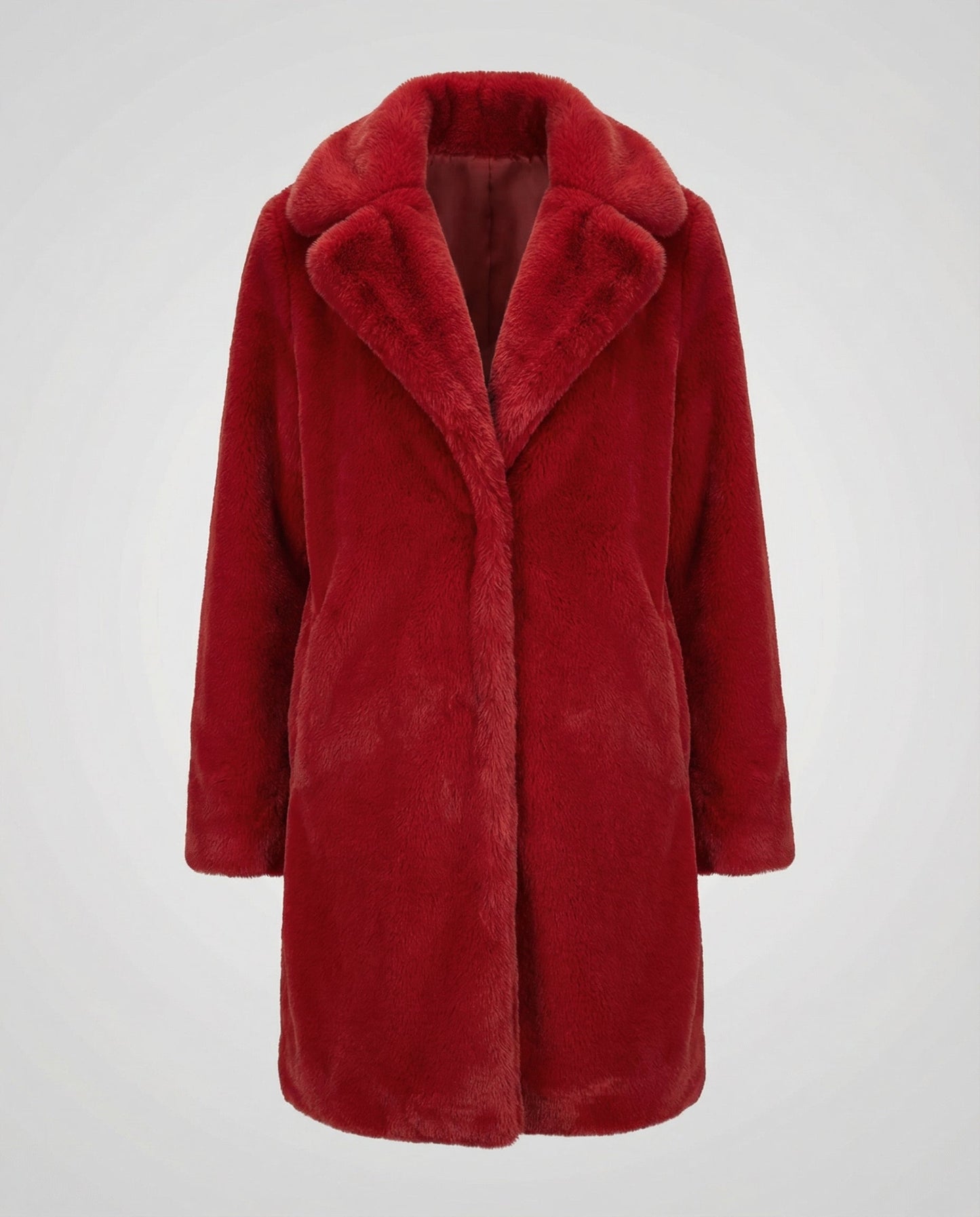 Avarylane | Faux Fur Winter Jacket for Women | Soft Warmth and Elegant Design Red