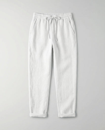Avarylane | Linen Pants for Women | Lightweight and Airy Summer Design White