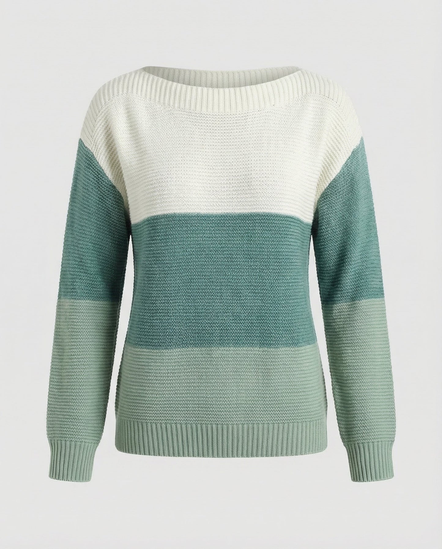 Avarylane | Patchwork Sweater for Women | Modern Three-Color Design and Comfortable Fit