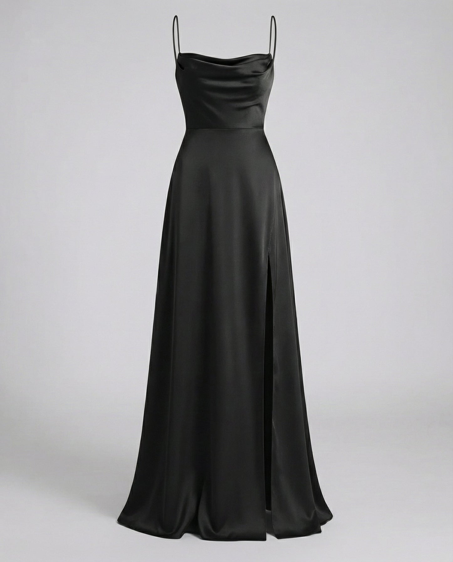 Avarylane | Maxi Dress with High Silk Content | Sleeveless with Braided Back Black