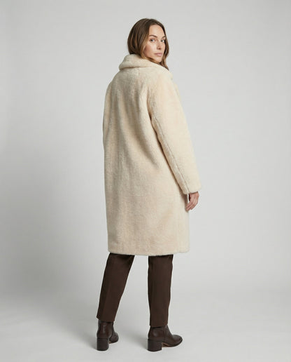 Avarylane | Double-breasted Winter Coat for Women | Elegant Design with Faux Fur