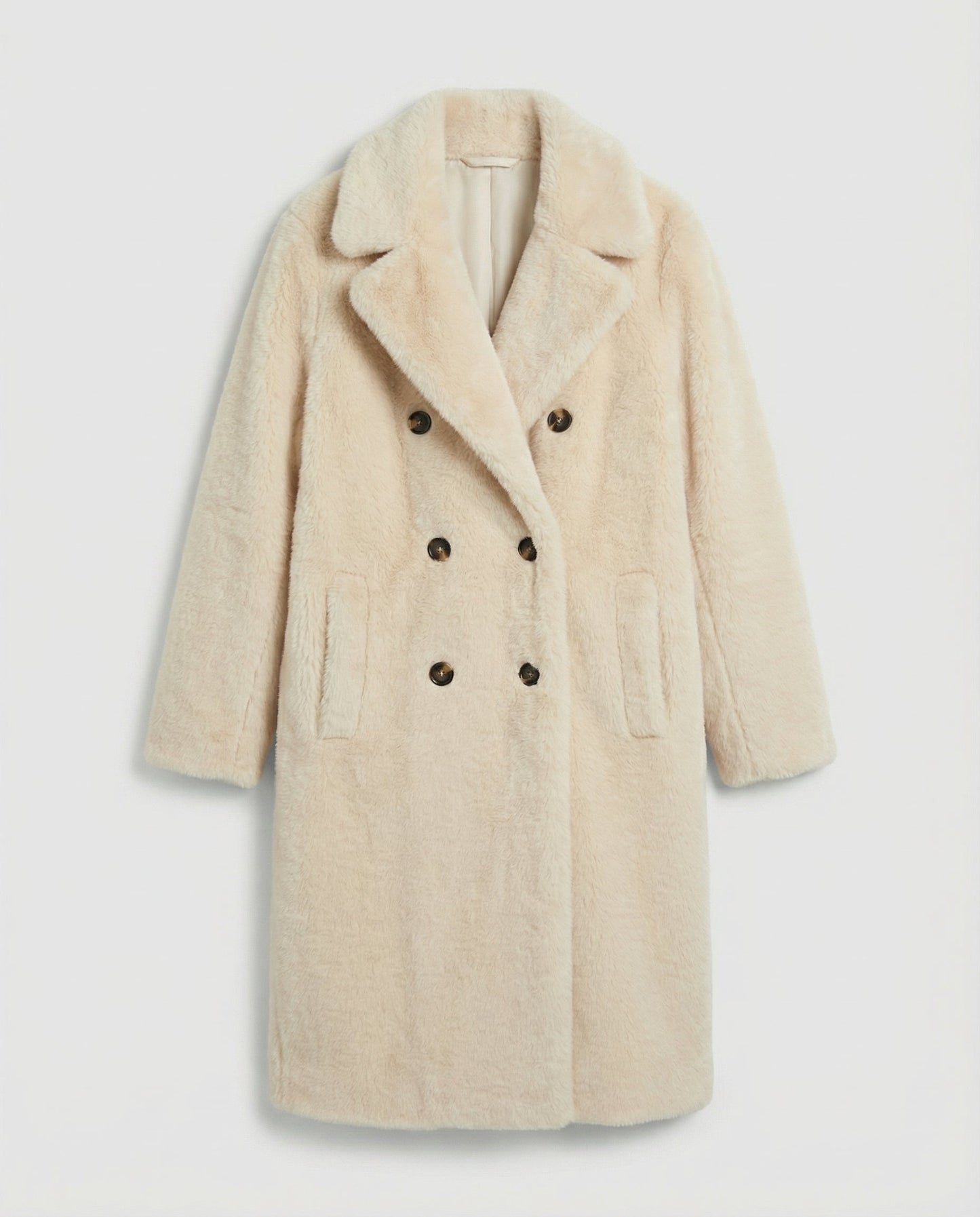 Avarylane | Double-breasted Winter Coat for Women | Elegant Design with Faux Fur