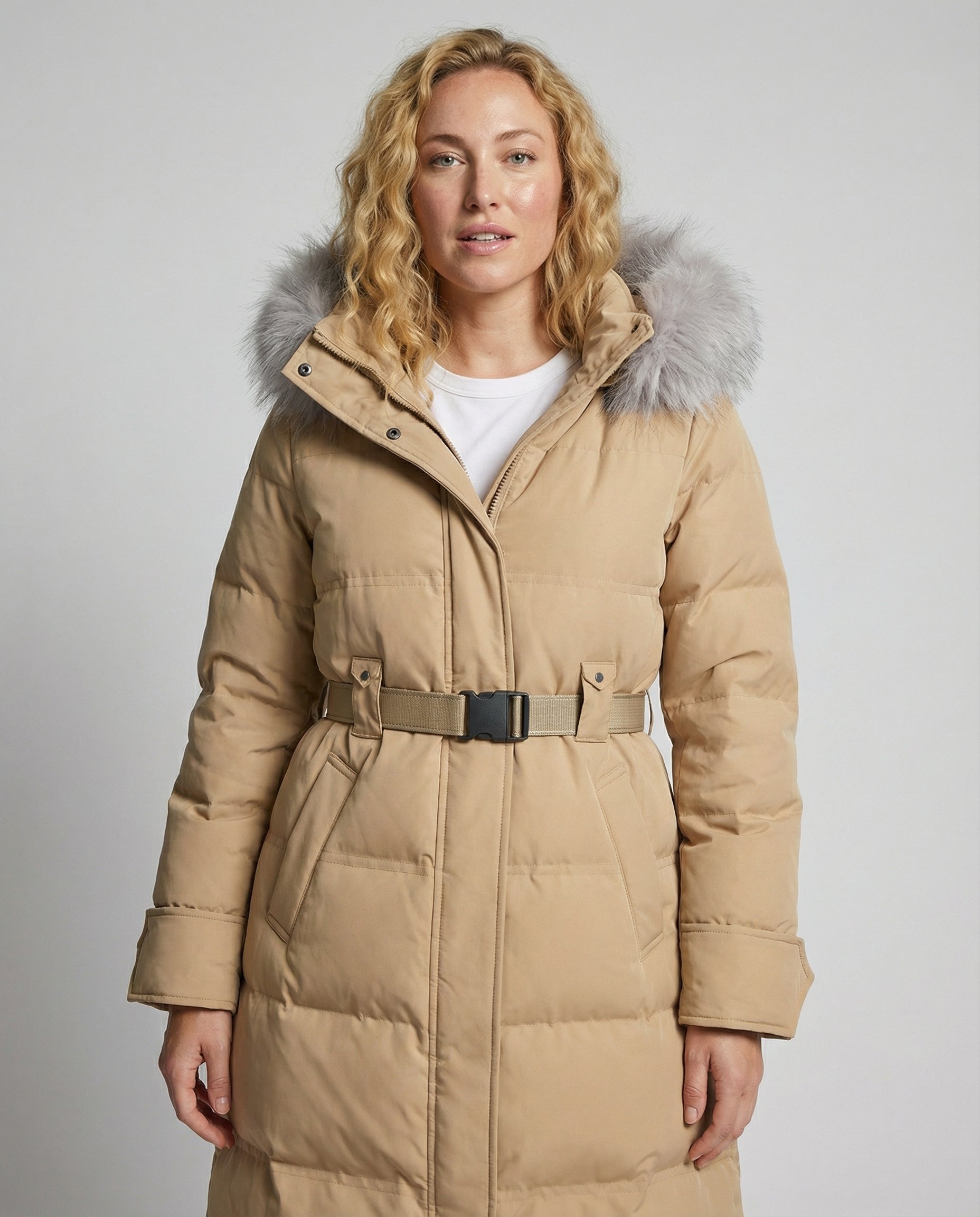 Avarylane | Padded Winter Jacket for Women | Detachable Hood and Adjustable Waist
